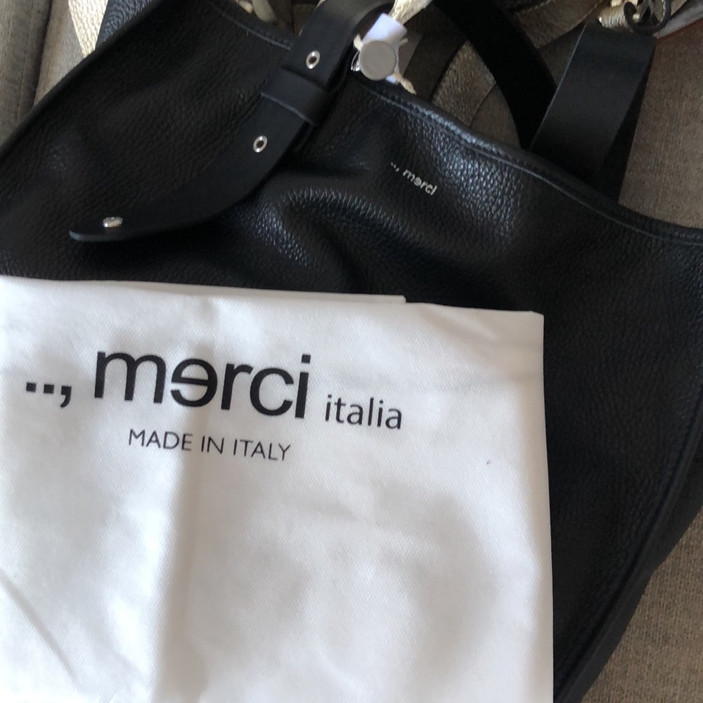 Merci leather tote bag NWT - Picture 10 of 10